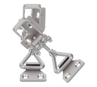 Veemoon 2pcs Heavy Duty Toggle Latch Clamp with Quick Release and Lock Hole Design, Stainless Steel Clasp Lock for Box Luggage Cases and Smoke Doors, Sturdy Silver Finish