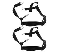 Veemoon 2pcs Helmet Strap Y-shaped Chin Cup Adjustable Secure Fit Dual Ear Strap Design Black Elastic Material Safety Hat Accessory for Emergency Rescue and Industrial Environments