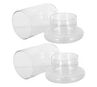 Veemoon 2pcs High Borosilicate Glass Ecological Micro Moss Bottles for DIY Micro Landscape Decoration Terrarium Vessels for Indoor Plant Display and Miniature Ornaments