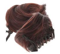 Veemoon 2Pcs High Temperature Silk Fake Bun Hairpieces Straight Updo Hair Extensions for Women Natural Glossy Soft Hair Buns for Weddings Parties Daily Wear Volume and Fullness Enhancer