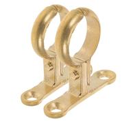 Veemoon 2pcs Hose Holder Hanger Clamp Brass Metal Pipe Bracket with Sl esign Secure Fastening Versatile Application for Residential Pipe Fixing