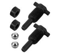 Veemoon 2pcs Hydraulic Jack Return Valves with Steel Balls Seal Plugs for Floor Jack Maintenance and Repair Wear-resistant Replacement Parts for Systems