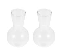 Veemoon 2pcs Hydroponic Glass Bulb Vases for Garden Plant Planter, Glass Flower Arrangement Pots Suitable for Water Propagation and Indoor Decoration