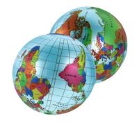 Veemoon 2pcs Inflatable Globe Beach Ball for Boy Girl Educational World Map Toy Portable and Lightweight Geography Learning Ball for Toddlers and Boy Girl Fun Outdoor Play