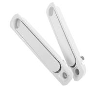 Veemoon 2pcs Invisible Zinc Alloy Window Handles for Screen Doors Hidden Sliding Handle Replacement with Smooth Operation White Keyless Model