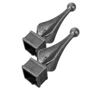 Veemoon 2pcs Iron Fence Topper Finial Decoration Pointed Garden Fence Finials for Outdoor Use Cast Iron Gate Accessories European Style Design for Yards and Gardens