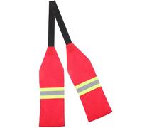 Veemoon 2pcs Kayak Towing Safety Flags with Red Reflective Stripes, Canoe Warning Flags for Water Sports, Sturdy Kayak Accessories for Travel and Trailer Use