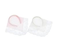 Veemoon 2PCS Lace Triangle Bandana Headband Scarf for Women Vintage Floral Embroidery Design Breathable Lightweight Fabric Elegant Accessory for Travel and Casual Outings