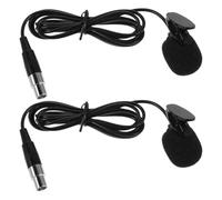 Veemoon 2pcs Lapel Mic with 3Pin Mini XLR Plug - Collar Clip Microphone for Smartphone, Video Conference, Creator Content Recording, Noise Cancelling