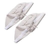 Veemoon 2pcs Large Oval Picnic Basket Cloth Liners Natural Linen Fabric Inserts for Wicker and Rattan Baskets Fit Decorative Replacement Liners for Storage and Organizing