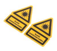 Veemoon 2pcs Laser Warning Sign Self-adhesive Pvc Labels for Enhancing Safety Awareness in Hospitals and Factories