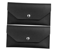 Veemoon 2pcs Leather Cash Wallet Reusable Budget Envelope Money Cash Bag Money Saving Envelope for Women Slim Holder for Wedding Spring Festival