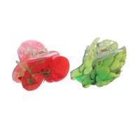 Veemoon 2pcs Lightweight Acrylic Tomato Hair Jaw Clips Small Veggie Hair Claw Clips with Secure Grip for Women and Daily Wear Fresh Vegetable Style Accessories