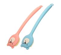 Veemoon 2Pcs Long Handle Bath Back Brush Ergonomic Soft Body Scrubber for Shower Durable Back Washer for Skin Cleaning and Massage for Bathing and Enhancing Circulation