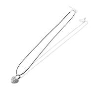 Veemoon 2pcs Magnetic Heart Friendship Necklaces for Couples Eternal Love Pendant Jewelry Boyfriend and Girlfriend Gender Neutral Stylish Choker for Valentine Day Present