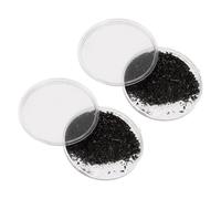 Veemoon 2pcs Magnetic Iron Filings round Case, Physics Teaching Demonstration Equipment for Science Classrooms, Magnetism Experiment Kit for ’ Electric Learning and Physical Science