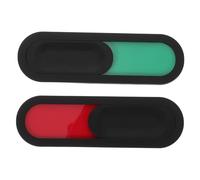 Veemoon 2pcs Magnetic Sliding Indicator Sign for Office and Exam Room Doors, Black Abs Material with Spacesaving Design and Status Indicators, for Meeting Room and Conference Privacy