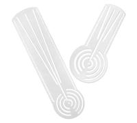 Veemoon 2pcs Mandala Geometry Rulers Acrylic Drawing Tools with Circle Templates and Ergonomic Contours for Education and Card Making, Reliable Technical Drawing Stencils for Students