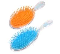 Veemoon 2Pcs Massage Hair Brush Detangling Paddle Comb for Women with Smooth Teeth Design for Comfortable Styling Scalp Massage Rainbow Cloud Brushes