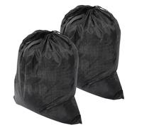 Veemoon 2pcs Medium Black Nylon Reptile Carrier Bag with Bite-resistant Drawstring Corners, Adjustable Travel Pouch for Snakes and Small Reptiles