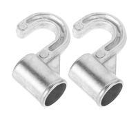 Veemoon 2pcs Metal Closet Hook Connector, 16mm Thickened Aluminium Alloy | No Tools Needed, Silver Finish, for Wardrobe Installers and Apartment Residents, Cabinet Door Rods