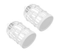 Veemoon 2pcs Metal Dollhouse Birdcage Miniature Ornaments with Door Half-closed Hanging Decor for Micro Landscape Fairy Garden Table Centerpiece