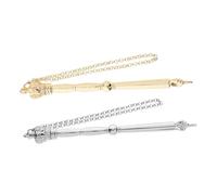 Veemoon 2pcs Metal Finger Pointer for Bible Reading Jewish Torah Yad Torah Bible Pointer Chain Portable Book Hand Tool