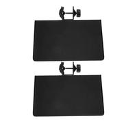 Veemoon 2pcs Mic Stand Tray Mount Clamp on Rod Holders Microphone Stand Tray Holders for Stage Music Sheet Live Streaming Recording