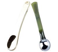 Veemoon 2pcs Mini Cosmetic Spatulas for Face Cream and Lotion Smooth Plastic Makeup Applicators with Integrated Design for Easy Cleaning and Comfortable Even Application