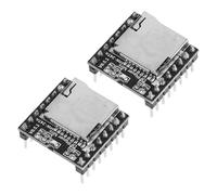 Veemoon 2pcs Mini Module with Adjustable Volume Compact Dfplayer Audio Board Compatible with Sd Card Low Power Consumption DIY Electronic Kit for Audio Projects and Stem Learning
