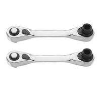 Veemoon 2pcs Mini Ratchet Wrench Quick Release Handle Multi-Angle Self-Locking Spanner for Auto Repair and Household Use Carbon Steel
