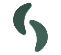Veemoon 2pcs Moon Shape Floral Foam Blocks Green Synthetic Material Easy to Use Environment-Friendly Flower Arranging Supplies for Families and Flower Shops