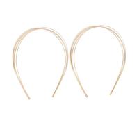 Veemoon 2pcs Multi Thin Gold Metal Headbands for Women Lightweight Non Slip Hair Hoops Durable Wire Hair Bands for Weddings Parties