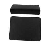 Veemoon 2pcs Nail Art Hand Rest and Pu Leather Manicure Mat Set, Black Rectangular Water-resistant Nail Wrist Cushion for Salon and Home Use