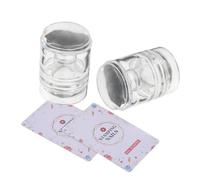 Veemoon 2pcs Nail Art Stamper Tool Silicone Jelly Stamper for French Tip Nail Art Manicure DIY Pattern Printing