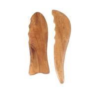 Veemoon 2Pcs Natural Wood Gua Sha Boards Set, Finger-Shaped and Fish-Shaped Scraping Plates, Portable Wooden Scraping Tools for Facial and Body Massage, Skin Care and Meridian Therapy