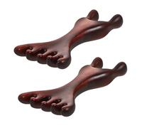 Veemoon 2pcs Natural Wood Meridian Clearing Foot Massager Six-Claw Design for Precise Acupoint Stimulation Relieves Muscle Tension and Fatigue Lightweight Portable for Home Travel Use