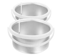 Veemoon 2pcs Nonstick Aluminum Wax Melting Pot Wax Warmer Replacement Liners 400cc for Hair Removal Salon and Home Use Melt Containers
