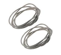 Veemoon 2pcs Pickup Conductor Wire Bass Guitar Electronics Accessory Shielded Silver Copper Oil-wax Wire 0.5m for Electric Bass Pickup, Stable Transmission