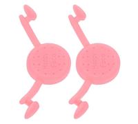Veemoon 2pcs Pink Smile Trainer Device for Women and Girls, Silicone Smile Correction Tool with Comfortable Wear and Charming Exterior, Facial Exerciser for Natural Dimple Making and Jaw