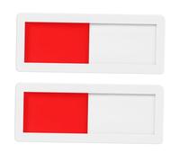 Veemoon 2Pcs Pmma Door Sign White Vacancy Occupied Status Slider Indicator for Bathroom Toilet Office Use