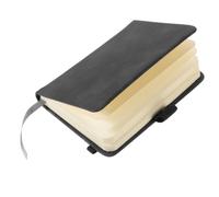 Veemoon 2pcs Pocket Notebook Small Writing Notebook A7 Elastic Band Imitation Leather Paper Black for Planning Notes and Important Projects Tasks and Goals