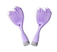Veemoon 2pcs Portable Detangling Hairbrush with Mirror Curved Vented Design for Effortless Volume Wet Dry Hair Travel Friendly Hair Cutting Comb