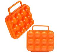 Veemoon 2pcs Portable Egg Carton Plastic Egg Holders Folding Storage Holders for Fridge Use for Kitchen Organizers and Storage for Boys and Girls Easter Basket