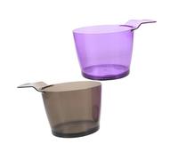 Veemoon 2pcs Professional Hair Dye Bowls with Handle Durable Plastic Mixing Bowls Large Capacity Stackable Hair Coloring Tools for Home and Salon Hairdressing