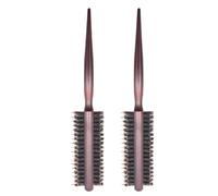 Veemoon 2pcs Professional Wooden Hair Comb for Curly Hair with Smooth round Wood Handle Bristle and Nylon Material