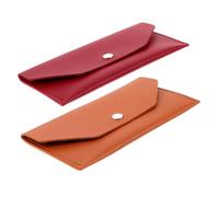 Veemoon 2Pcs PU Cash Envelopes for Budgeting Durable Money Retro Style Clutch Cash Stuffing Pouch for Men and Women for Organizing Finances
