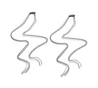 Veemoon 2pcs Punk Long Tassel Chain Clips Barrette Ponytail Chain Clips for Women Girls Hairpin Hair Accessories for Nightclub Styling