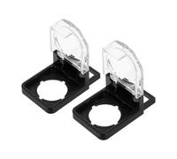 Veemoon 2pcs Push Button Guard Cover for 22mm Buttons, Plastic Protective Cap with Dustproof and Smooth Rounded Design, Suitable for Automated Lines and Machine Interface Panels