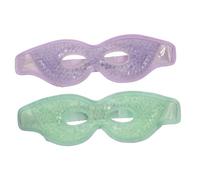 Veemoon 2Pcs PVC Cooling Eye Pads with Elastic Band Soft Gel Sleeping Eye Masks for Dark Circles Puffiness Relief and Skin Brightening Comfortable Light Blocking Sleep Aid for Women and